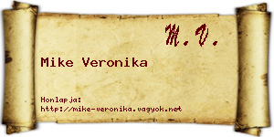 Mike Veronika névjegykártya